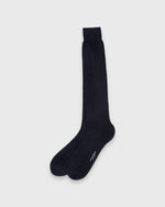 Load image into Gallery viewer, Over-The-Calf Dress Socks Navy Cashmere/Silk
