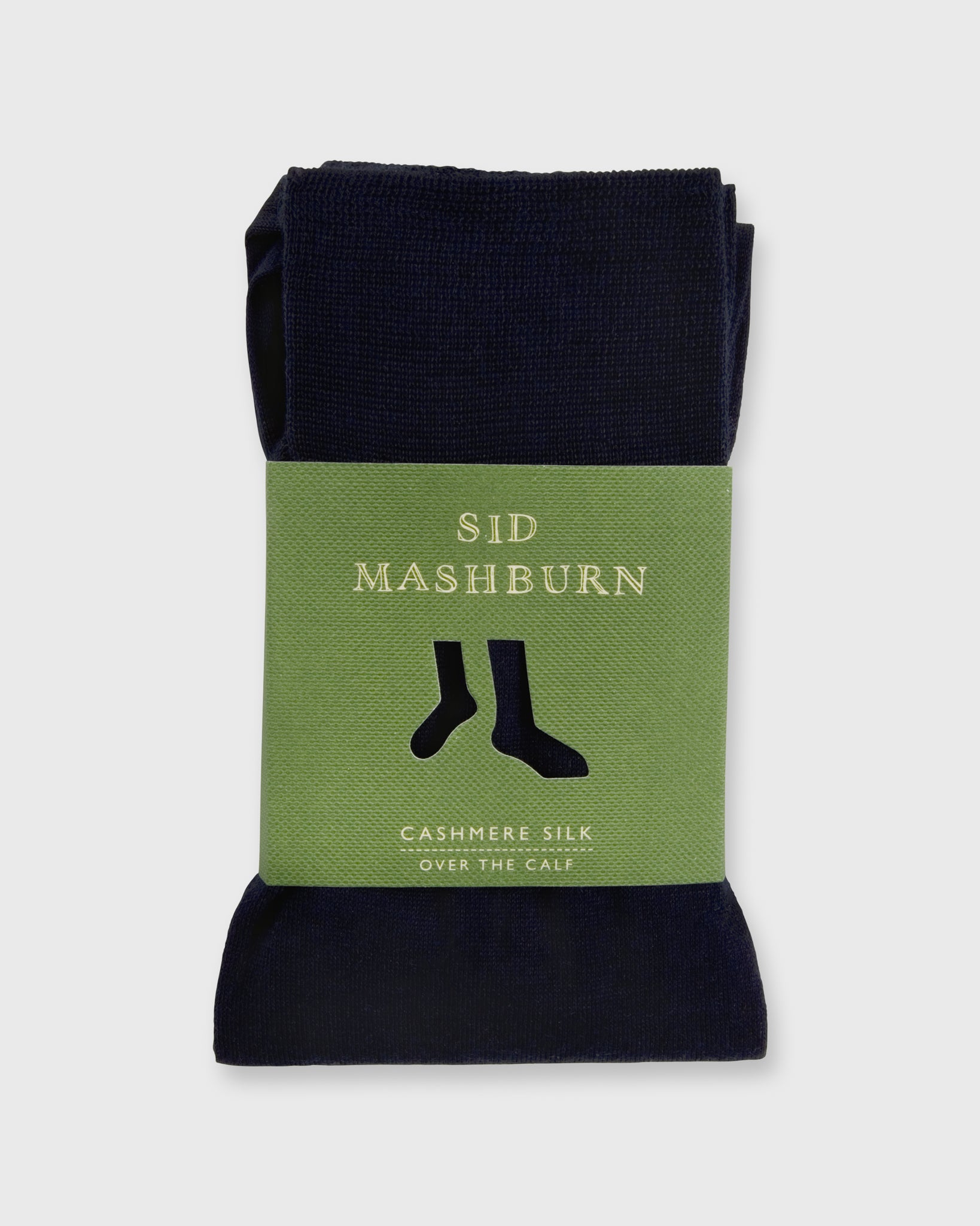Over-The-Calf Dress Socks Navy Cashmere/Silk