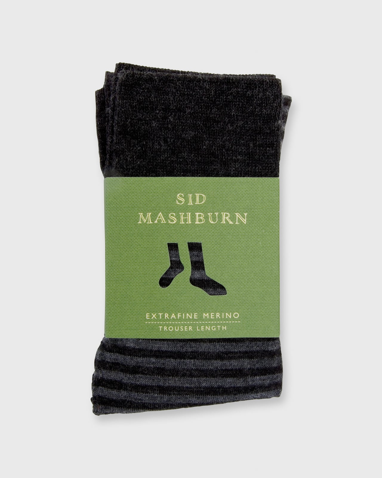 Striped Trouser Dress Socks Heather Grey/Dark Heather Extra Fine Merino
