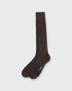 Load image into Gallery viewer, Over-The-Calf Dress Socks Dark Brown Extra Fine Merino
