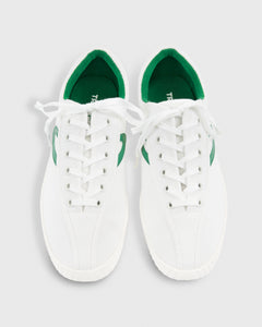 Men's Nylite Canvas Sneaker in White/Green