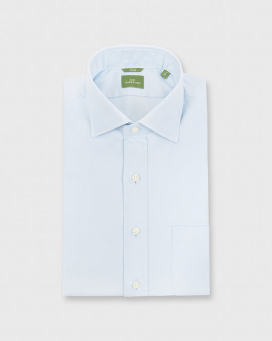 Slim Fit Spread Collar Dress Shirt Sky Blue Roxford