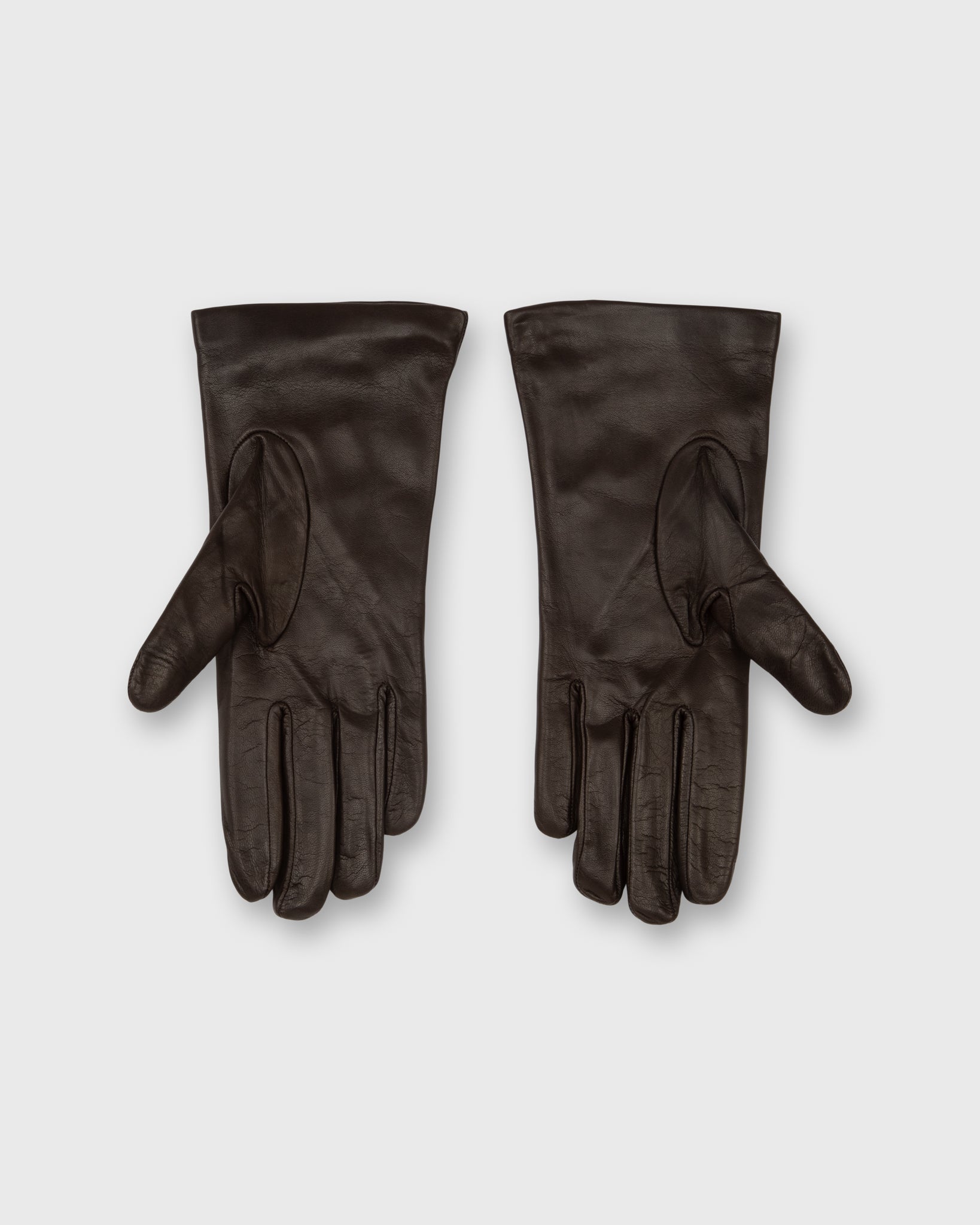 Cashmere-Lined Gloves in Brown Nappa Leather