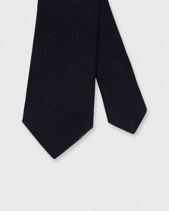 Silk Fino Grenadine Tie Dark Navy