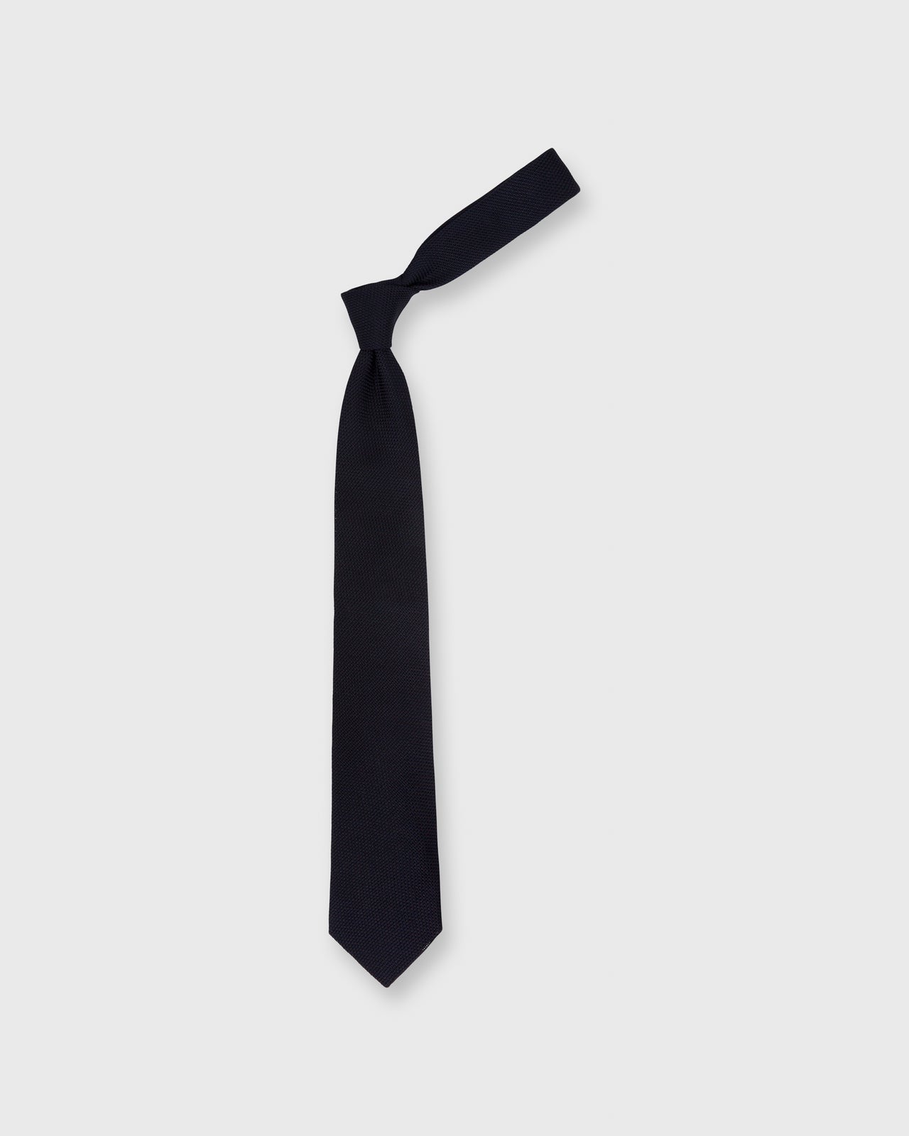 Silk Fino Grenadine Tie Dark Navy