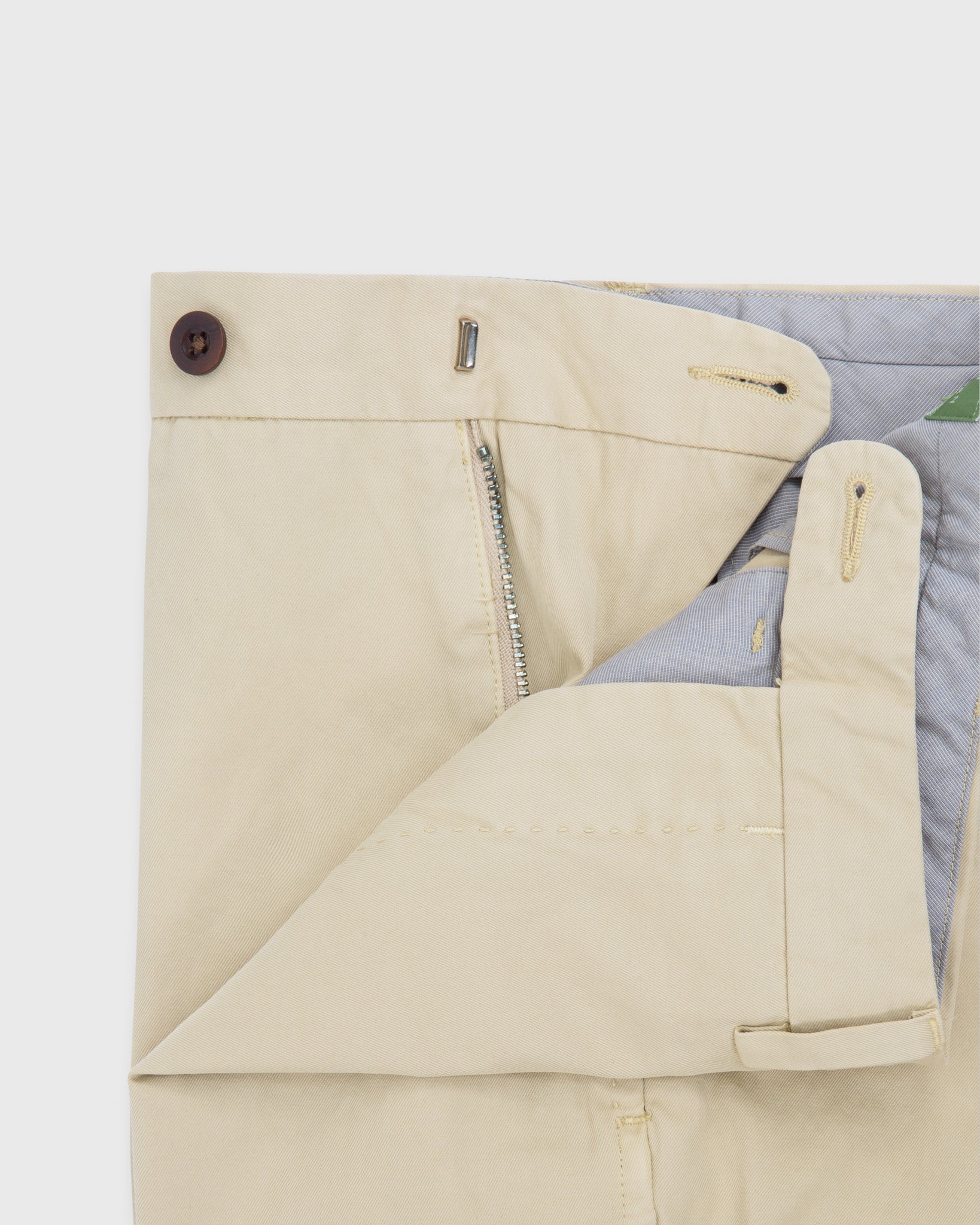 Garment-Dyed Sport Trouser Khaki Lightweight Twill