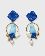 Load image into Gallery viewer, Chick Earrings Gold/Lapis/Turquoise
