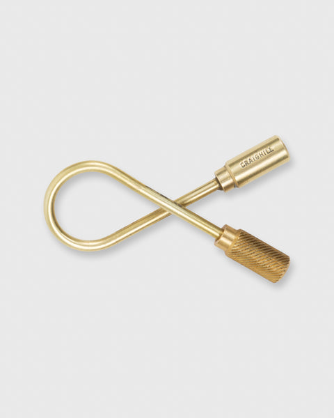 Closed Helix Key Ring in Brass | Shop Mashburn