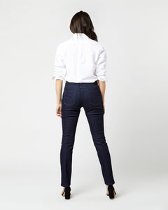 Straight Leg 5-Pocket Jean in Indigo Stretch Denim