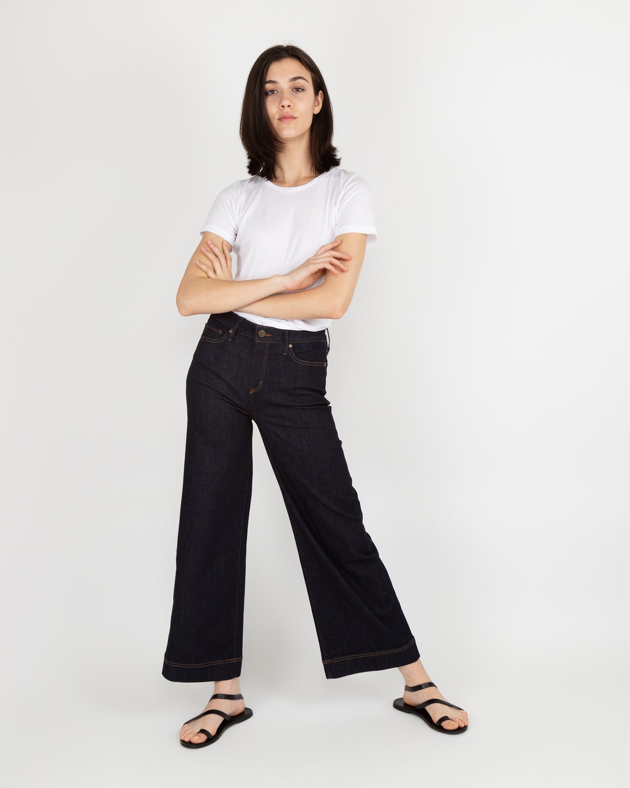 Short-Sleeved Relaxed Tee White Pima Cotton