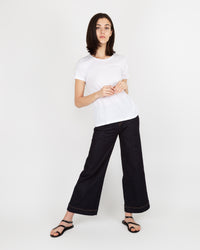Short-Sleeved Relaxed Tee White Pima Cotton