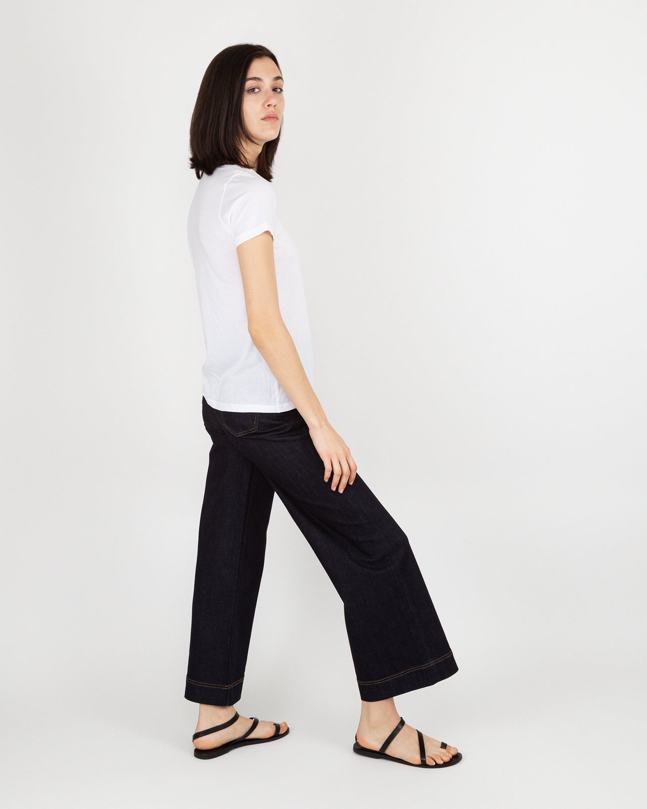 Short-Sleeved Relaxed Tee White Pima Cotton