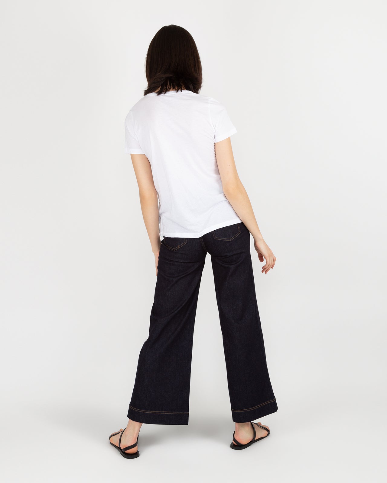 Short-Sleeved Relaxed Tee White Pima Cotton