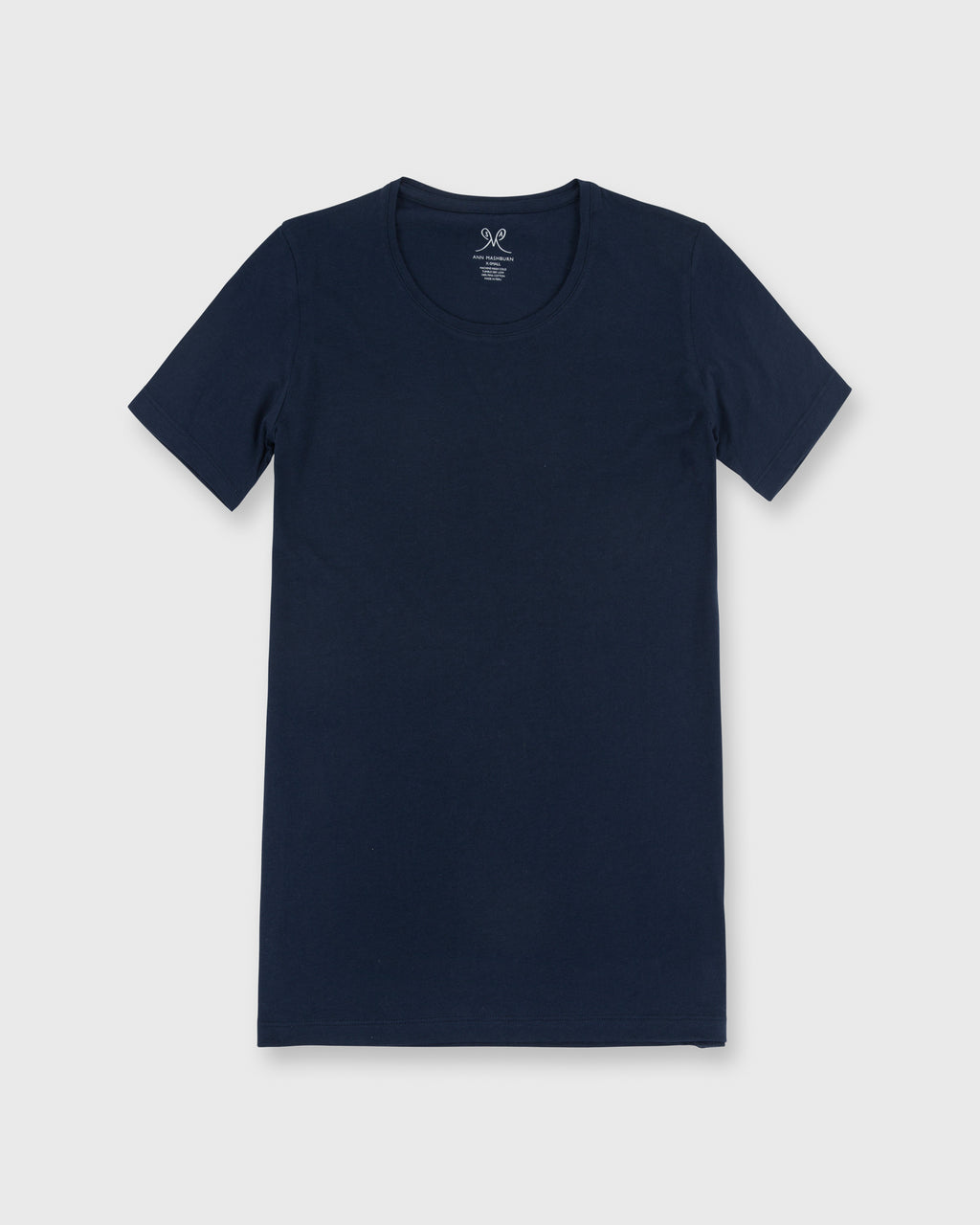 Short-Sleeved Relaxed Tee Navy Pima Cotton