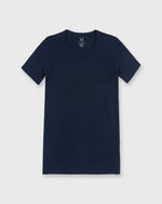 Load image into Gallery viewer, Short-Sleeved Relaxed Tee Navy Pima Cotton
