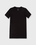 Load image into Gallery viewer, Short-Sleeved Relaxed Tee Black Pima Cotton

