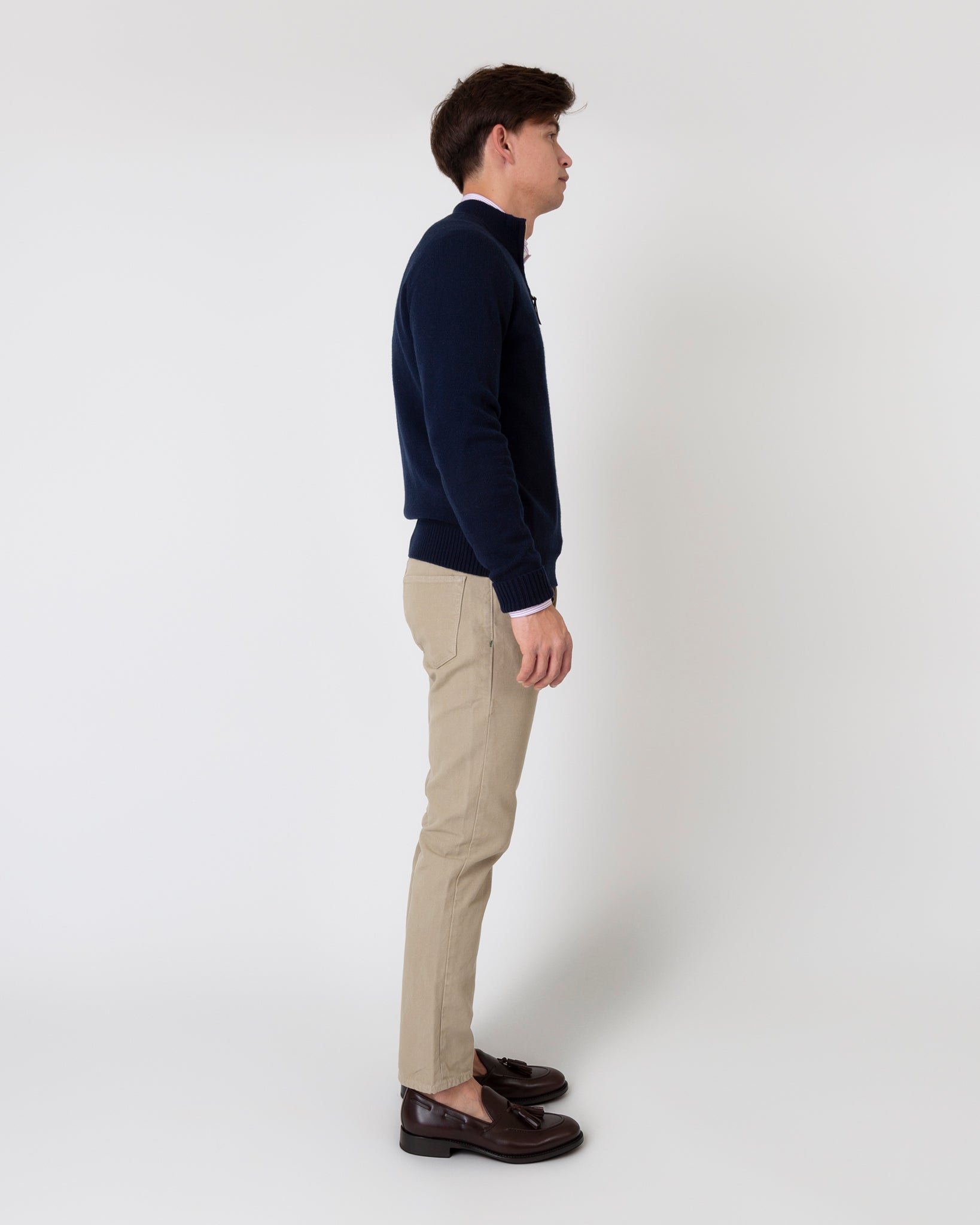 Cotton Cashmere Tee Time Half Zip Pullover