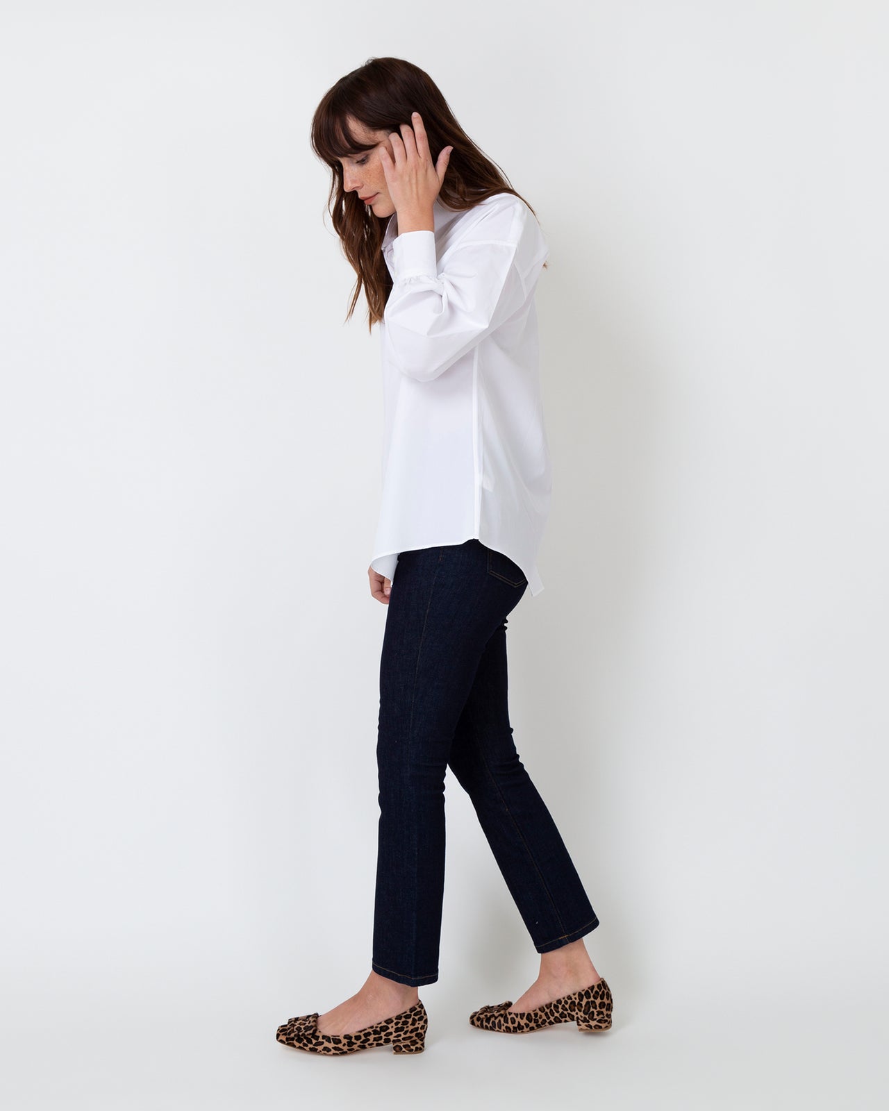 Anaya Popover Shirt in White Poplin
