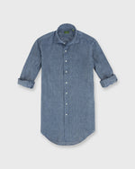 Load image into Gallery viewer, Spread Collar Sport Shirt Blue Cotolino Chambray
