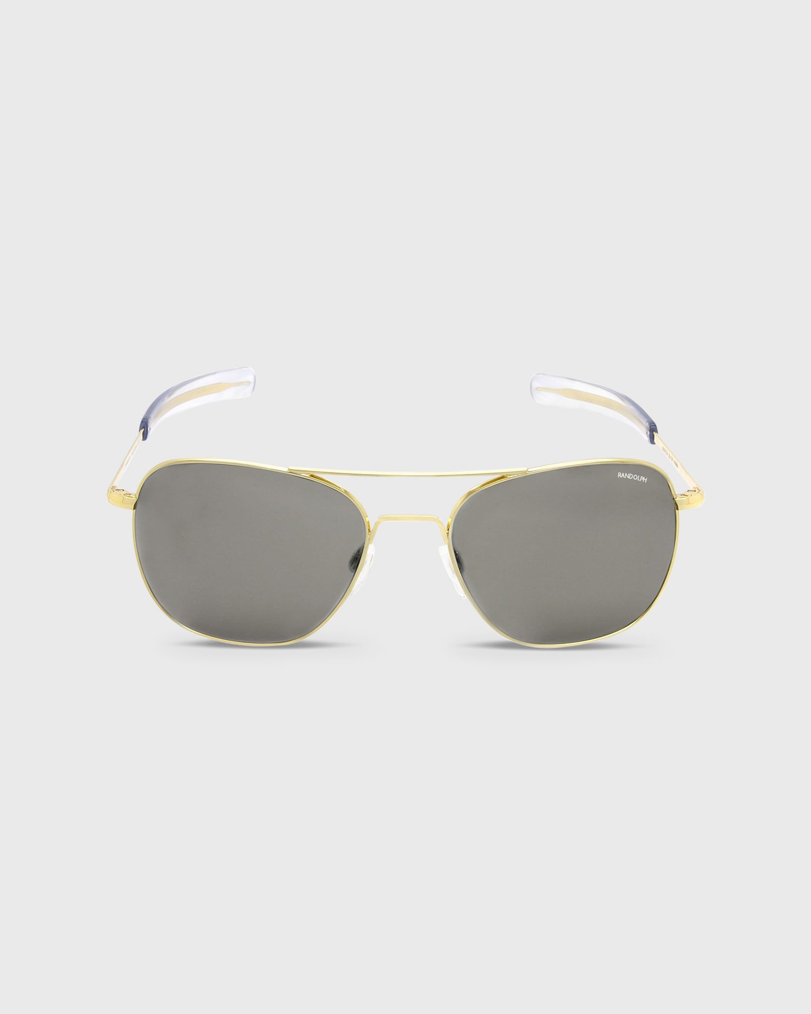 Polarized Aviator Sunglasses 23K Gold/Gray Glass Lens