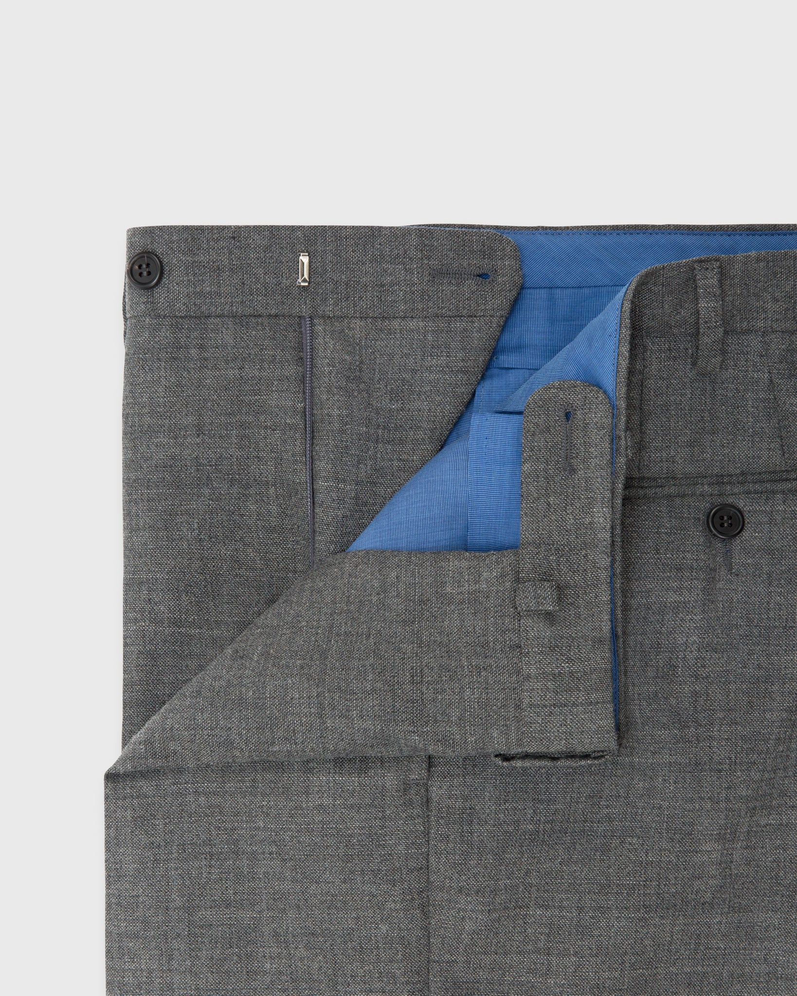 Dress Trouser in Mid-Grey High-Twist | Shop Sid Mashburn