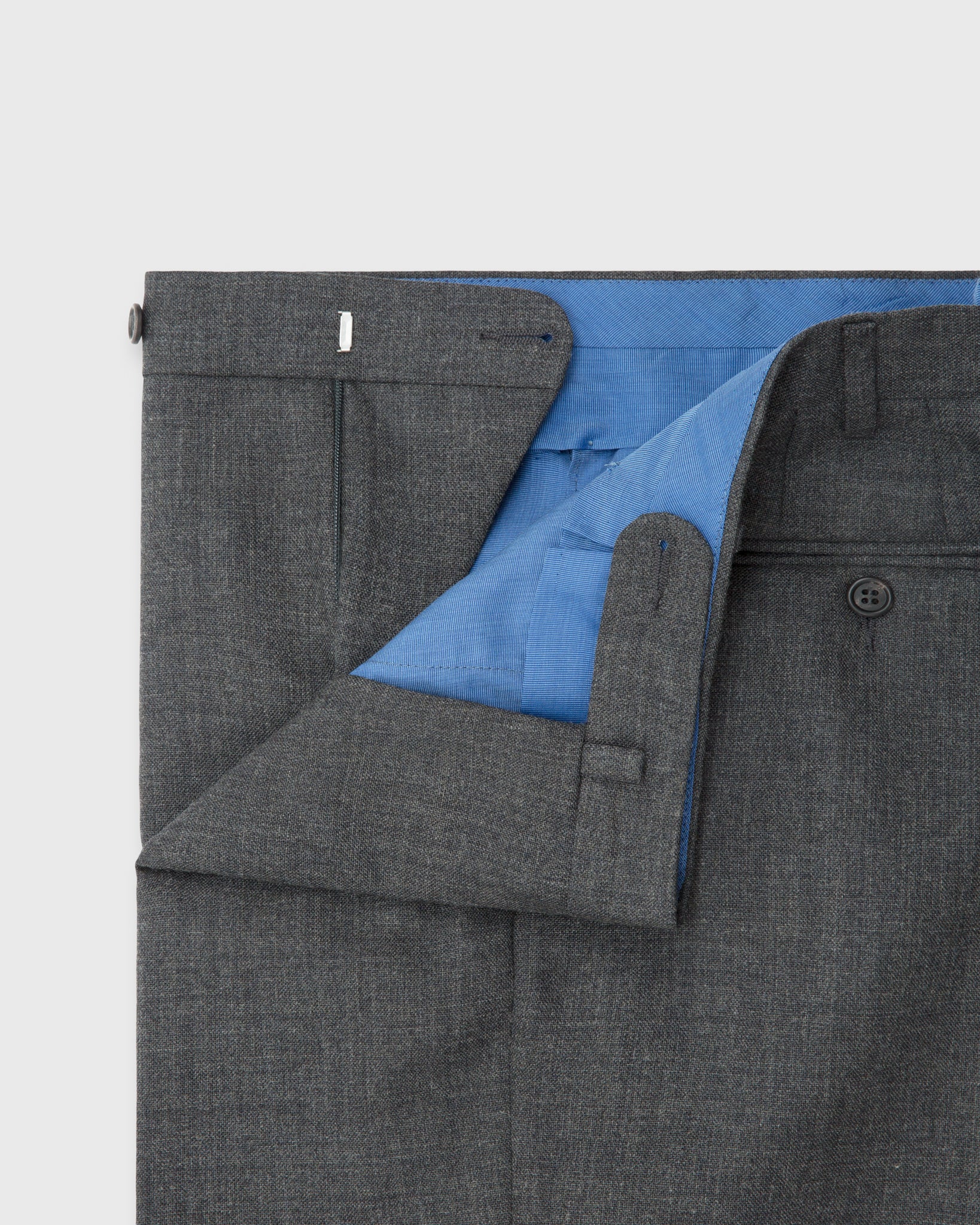 Dress Trouser in Charcoal High-Twist | Shop Sid Mashburn