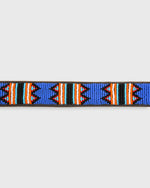 Load image into Gallery viewer, 1.25&quot; African Beaded Belt in Blue/Multi Ayo Design
