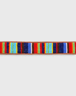 Load image into Gallery viewer, 1.25&quot; African Beaded Belt in Multicolor Vertical Stripe
