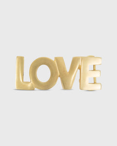 "Love" Belt Buckle in Brass