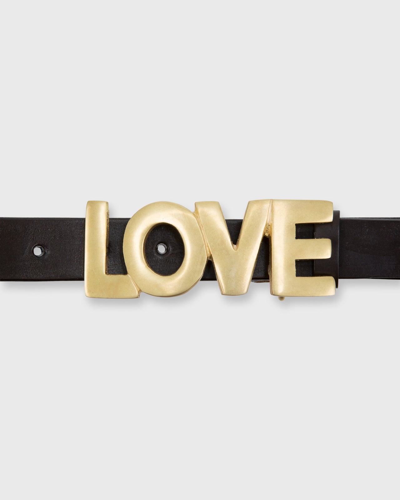 "Love" Belt Buckle in Brass