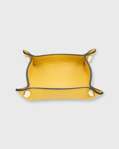 Soft Small Square Tray Yellow Alce Leather