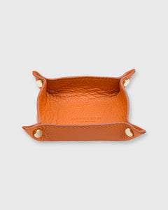 Soft Small Square Tray Orange Alce Leather