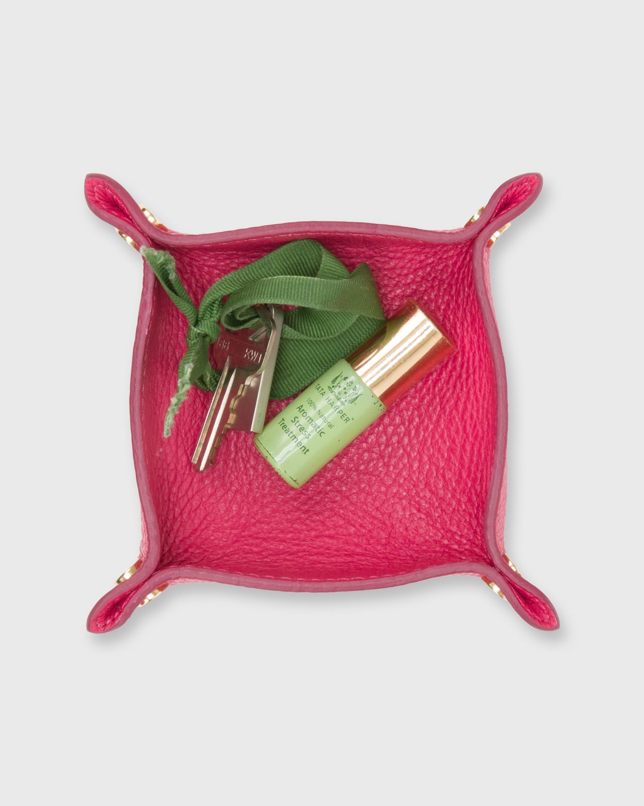 Soft Small Square Tray Orchid Alce Leather