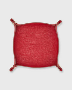 Soft Medium Square Tray Red Alce Leather