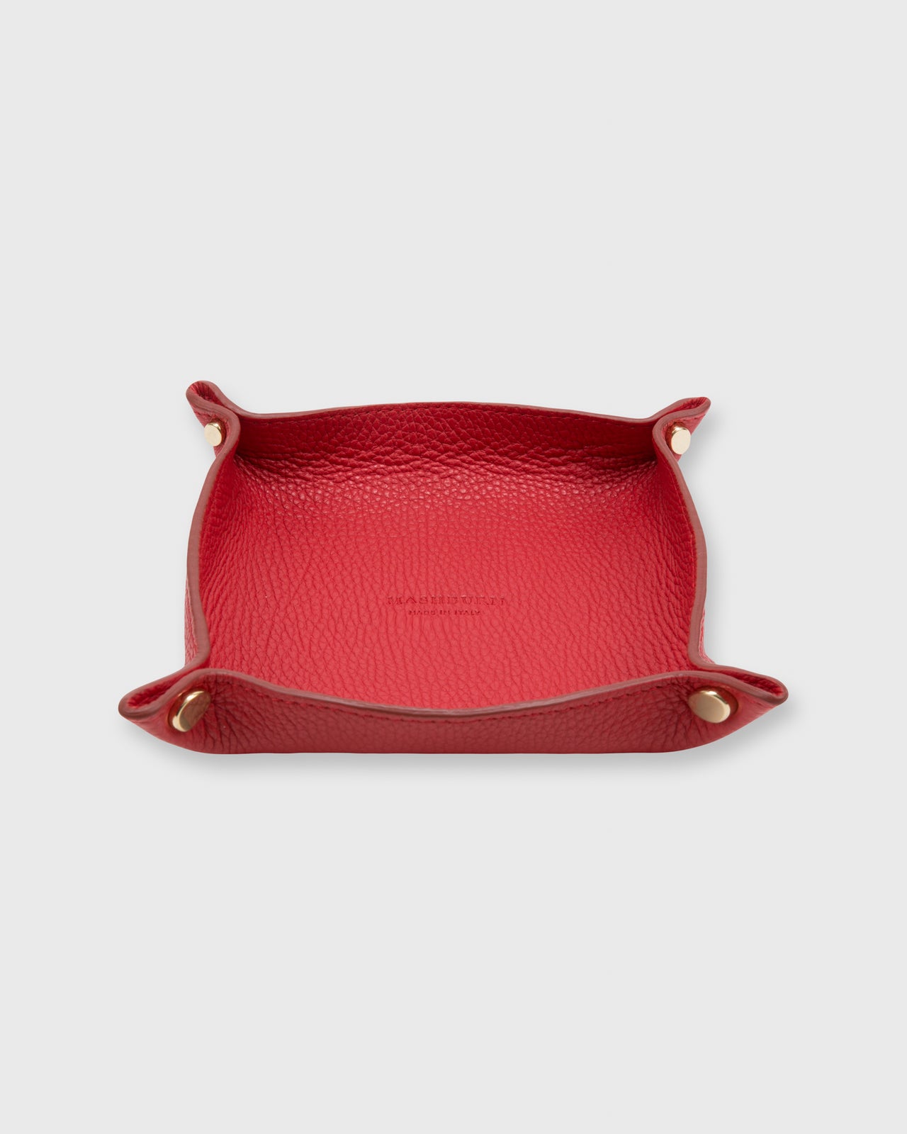Soft Medium Square Tray Red Alce Leather