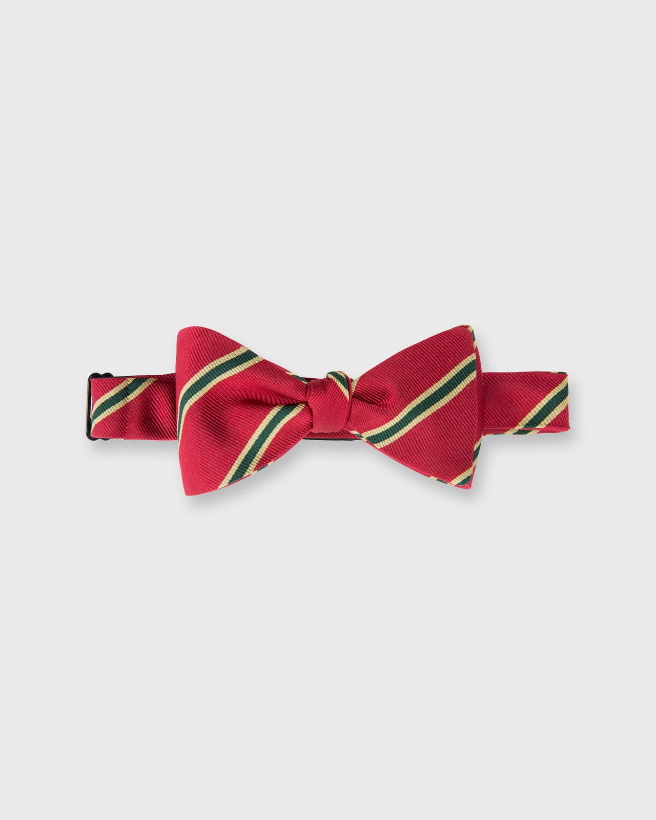 Silk Woven Bow Tie Red/Green/Gold Dragoons 6th Stripe