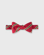 Load image into Gallery viewer, Silk Woven Bow Tie Red/Green/Gold Dragoons 6th Stripe
