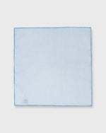 Load image into Gallery viewer, Hand-Rolled Pocket Square Sky Cotolino/Blue Edge
