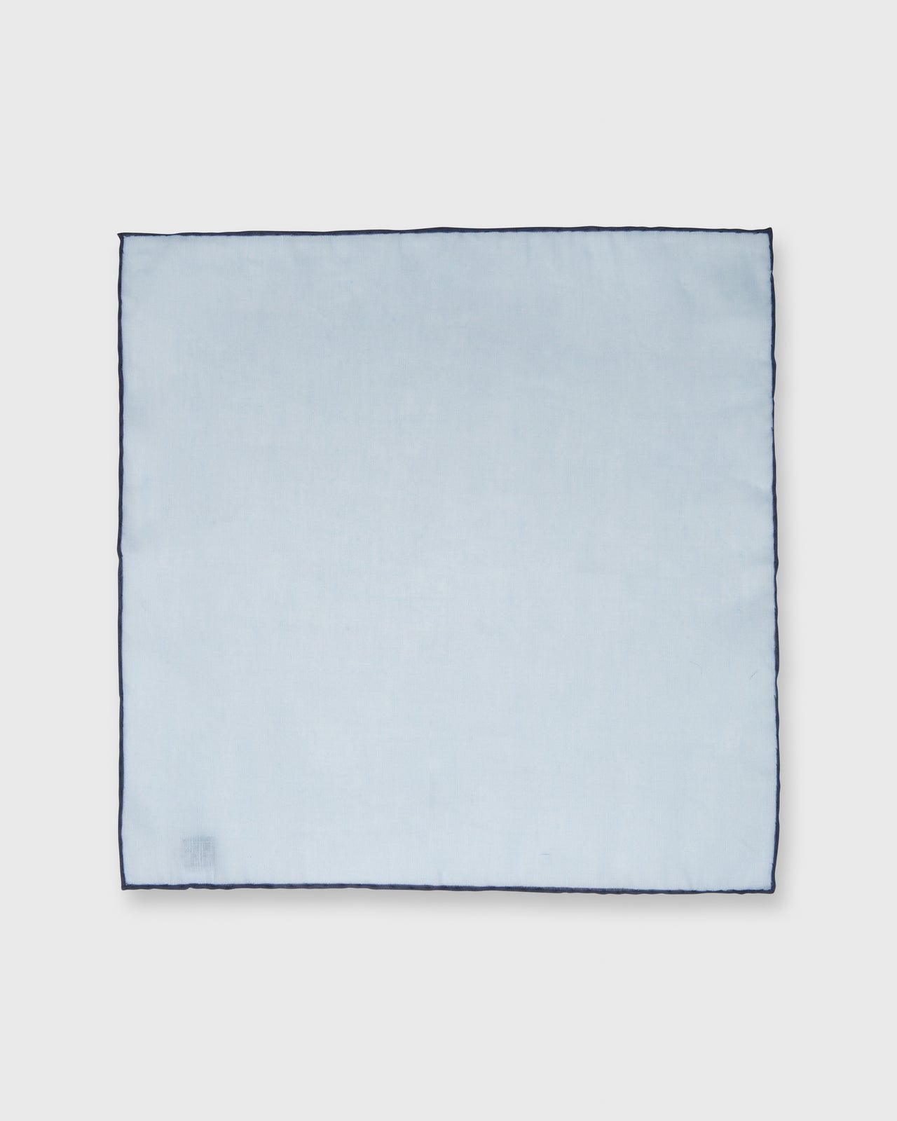Hand-Rolled Pocket Square Sky Cotolino/Navy Edge