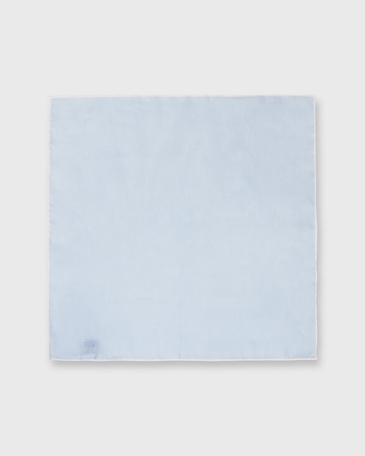 Hand-Rolled Pocket Square Sky Cotolino/White Edge