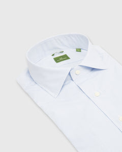Slim-Fit Spread Collar Dress Shirt in Sky Pencil Stripe Poplin | Shop Sid Mashburn Slim-Fit Spread Collar Dress Shirt in Sky Pencil Stripe Poplin | Shop Sid Mashburn