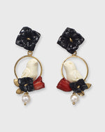 Load image into Gallery viewer, Chick Earrings in Gold/Black/White/Red
