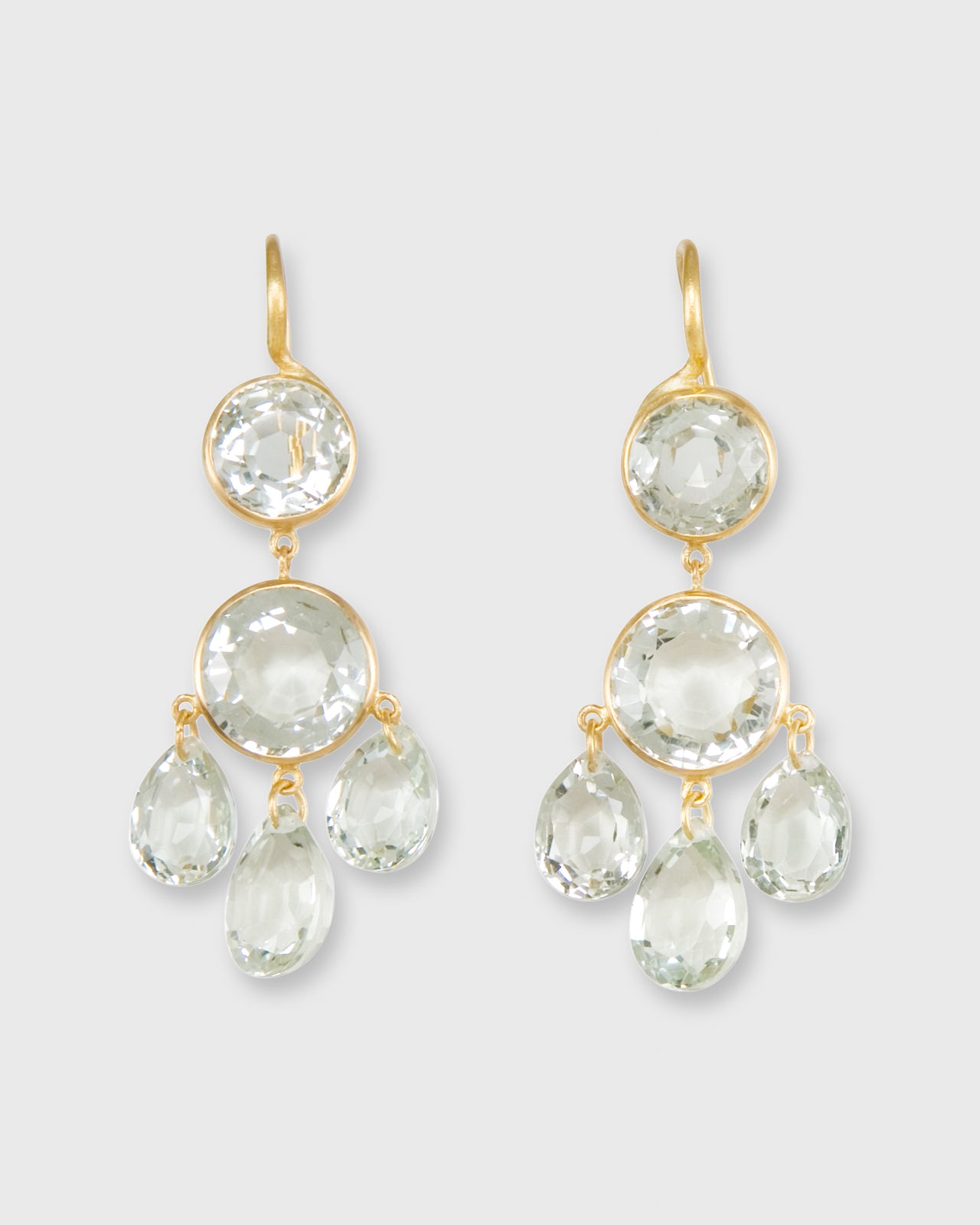 Small Gabrielle d'Estrées Earrings Green Quartz