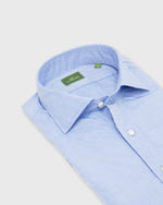 Load image into Gallery viewer, Spread Collar Sport Shirt Light Blue Chambray
