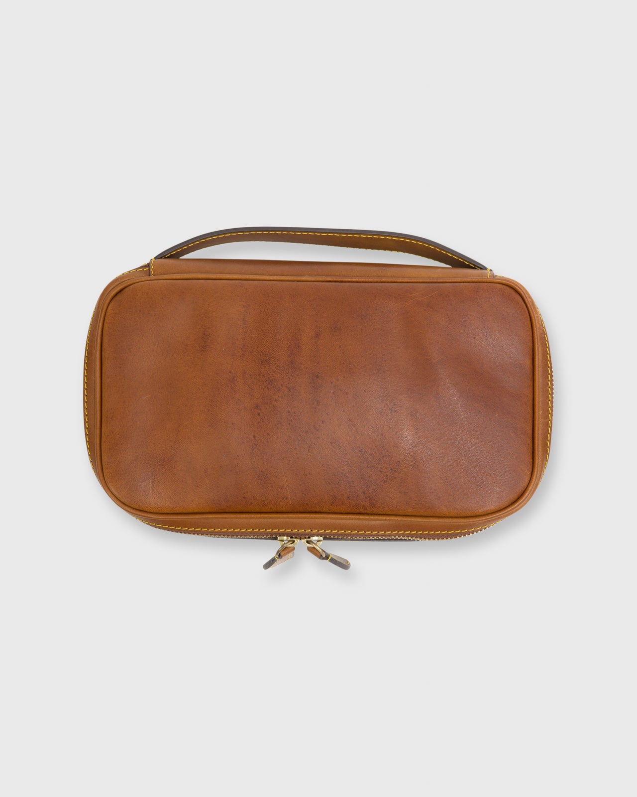 Dopp Kit Tan Leather