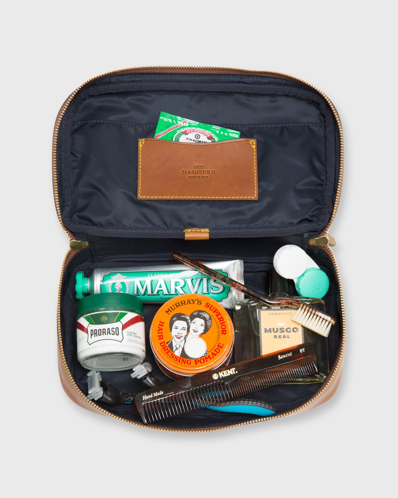 Dopp Kit Tan Leather