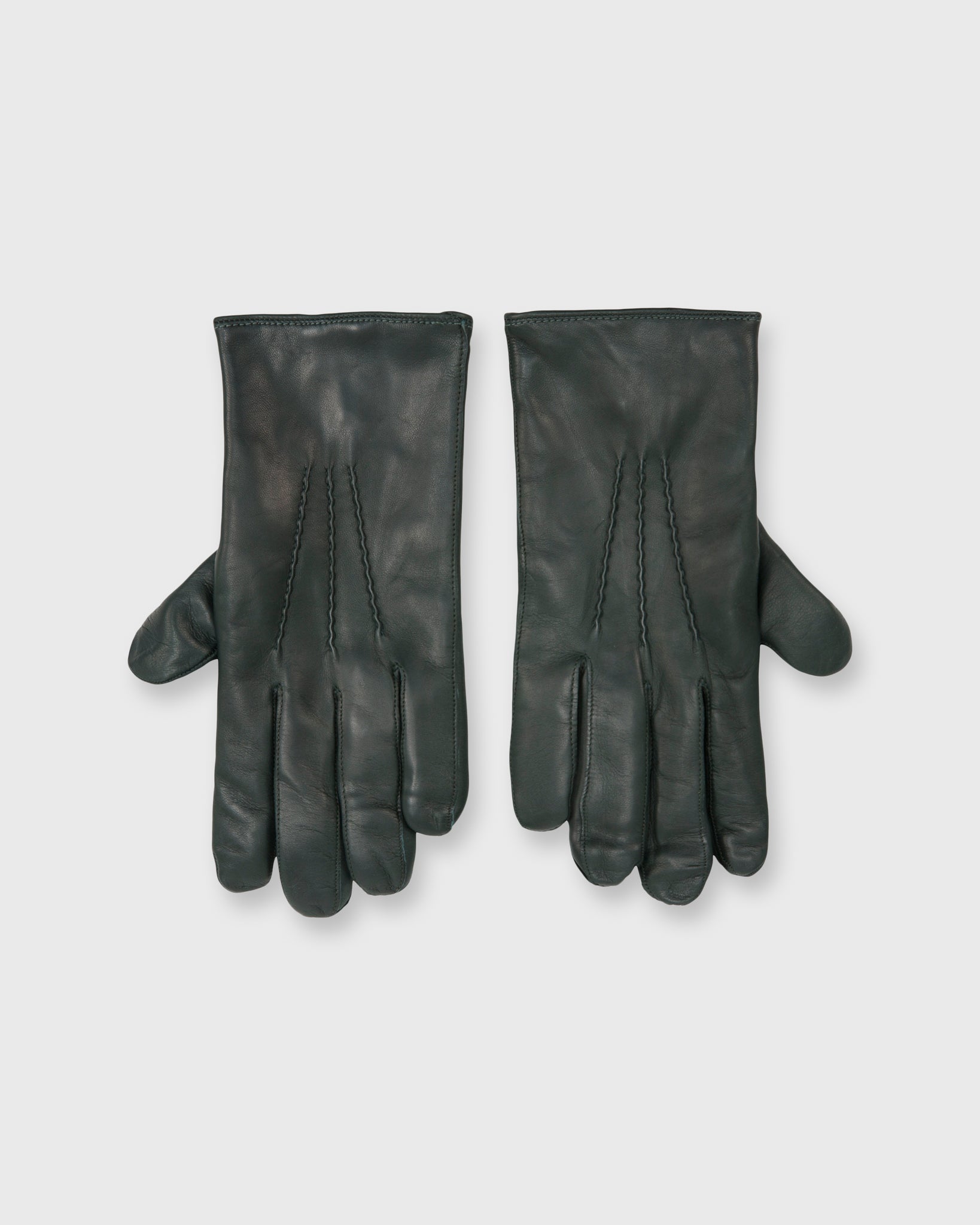 Cashmere-Lined Gloves Bottle Green Nappa Leather