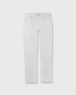 Load image into Gallery viewer, Slim Straight 5-Pocket Pant White Corduroy
