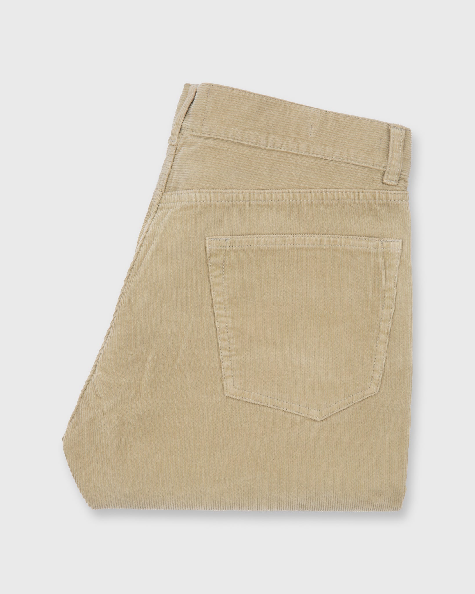 Men's Five Pocket Cord Trousers in Mustard/navy Emb