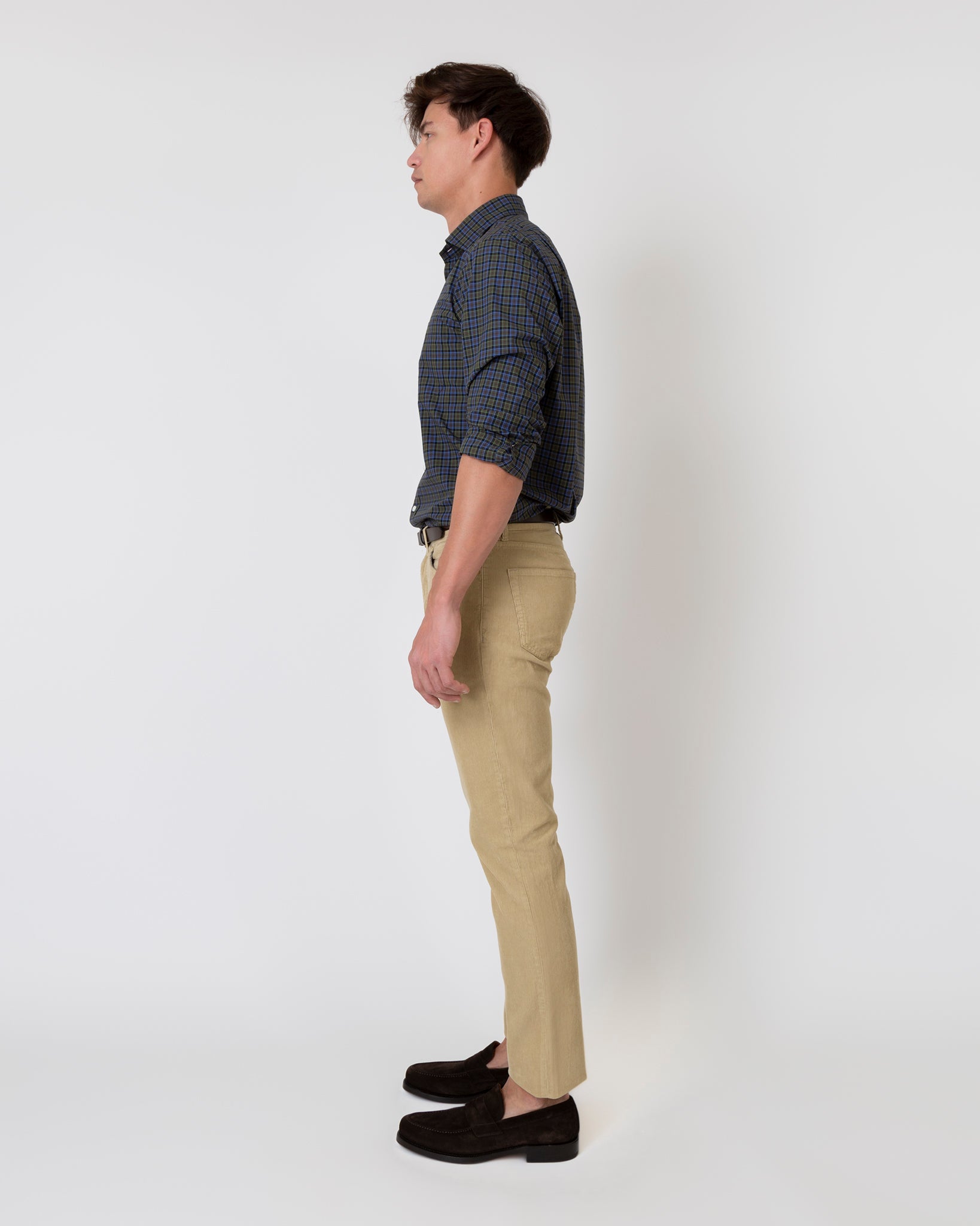 Slim Straight 5-Pocket Pant in Khaki Corduroy